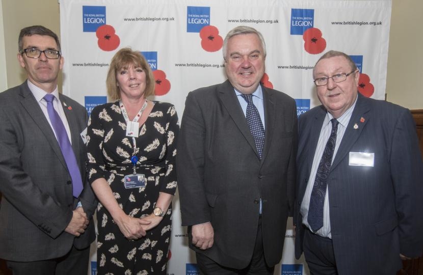 Sir Oliver Heald MP meets area manager from the Royal British Legion 